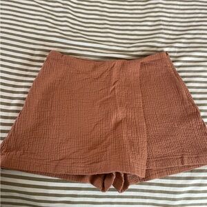 Clay colored skort